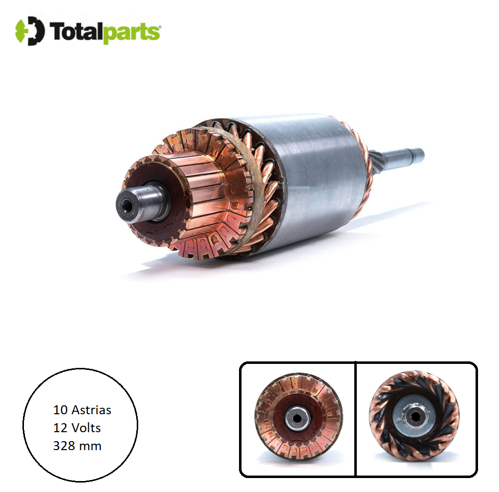 Armadura Para Marcha Bosch 12 Volts 10 Astrias Mercedes Benz Komatsu Massey Ferguson John Deere Case Famsa ( Tipo 083 327 )