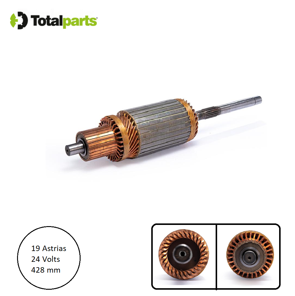 Armadura Para Marcha Bosch 24 Volts 19 Astrias Mercedes Benz Omnibus Om447 ( Tipo 452 604 )