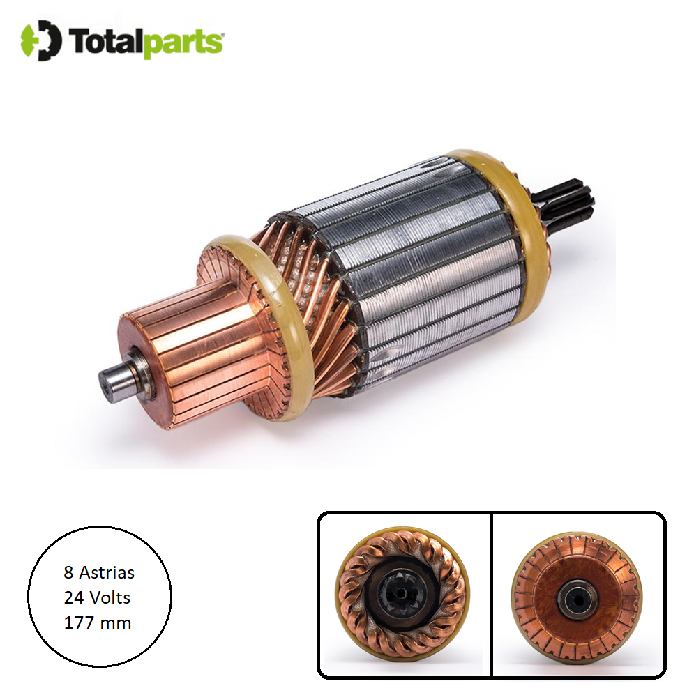 Armadura Para Marcha Delco 24 Volts 8 Astrias Serie 28Mt Cummins John Deere