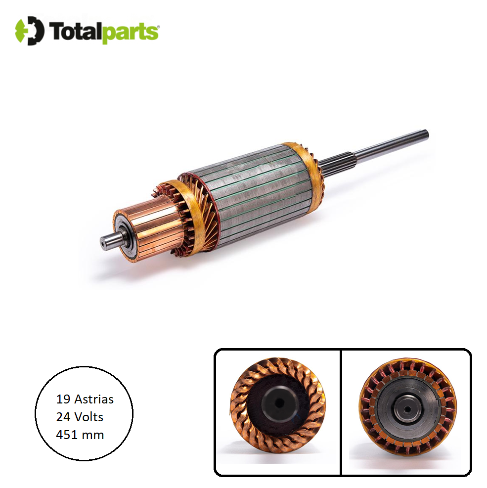 Armadura Para Marcha Delco 24 Volts 19 Astrias Rectas Serie 42Mt Case John Deere Caterpillar Cummins Kenworth Volvo