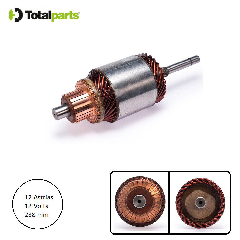 Armadura Para Marcha Ford 12 Volts 12 Astrias 4" 1/2 Mod I  4" 1/2 Mod II " Ford Jeep Lincoln Mercury ( Platino Corta H712 )