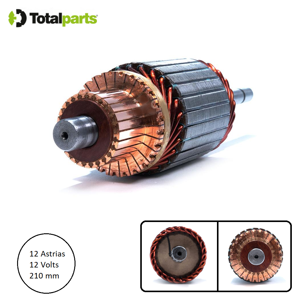 Armadura Para Marcha Ford 12 Volts 12 Astrias 4" Modelo II Ford Lincoln Mercury Jeep ( Platino )
