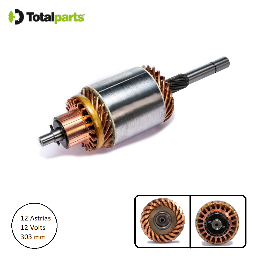Armadura Para Marcha Lucas 12 Volts 12 Astrias Case New Holland Massey Ferguson Perkins ( Gorda )