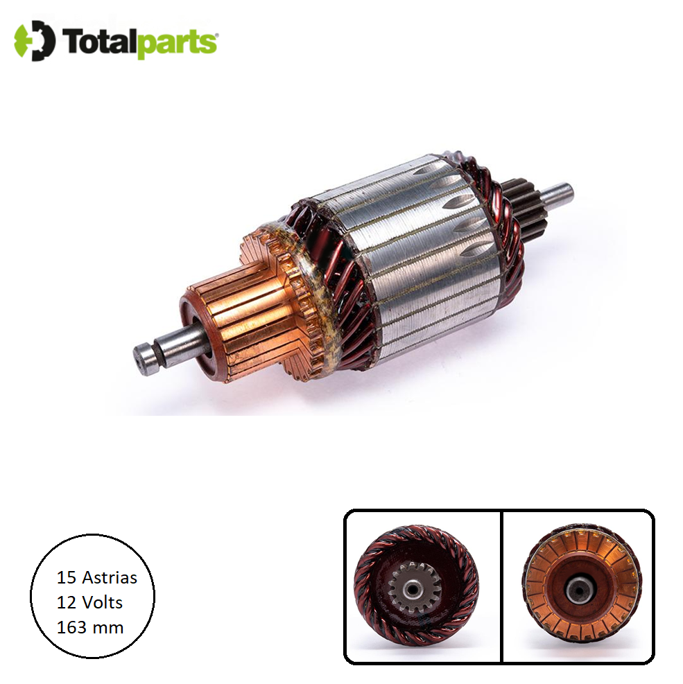 Armadura Para Marcha Bosch 12 Volts 15 Astrias Volkswagen Mercedez Benz Jaguar Audi Bmw Ford Seat Land Rover ( Tipo 011 201 )