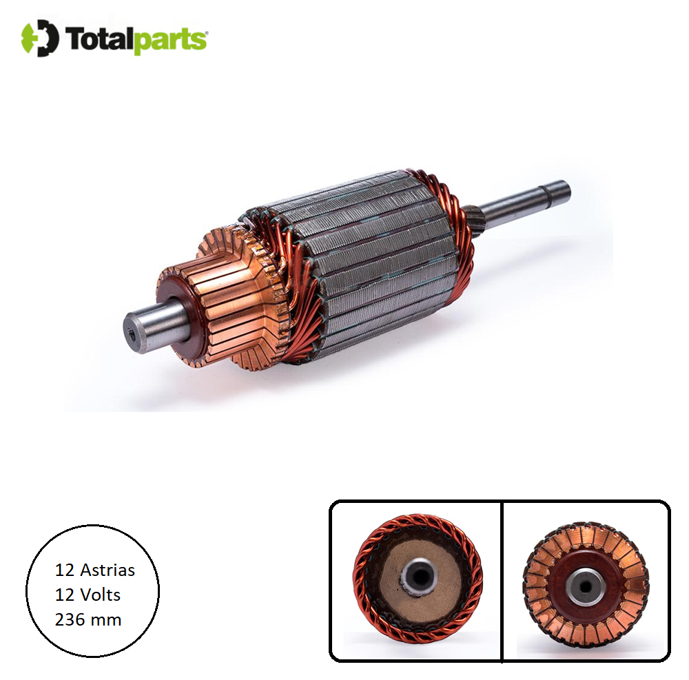 Armadura Para Marcha Ford 12 Volts 12 Astrias 4" Modelo II Bronco Larga Ford Lincoln Mercury