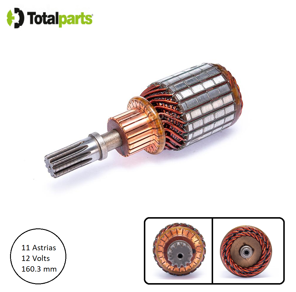 Armadura Para Marcha Hitachi Mitsubishi 12 Volts 11 Astrias Montacargas Nissan Peugeot 1.2 Kw ( Osgr )