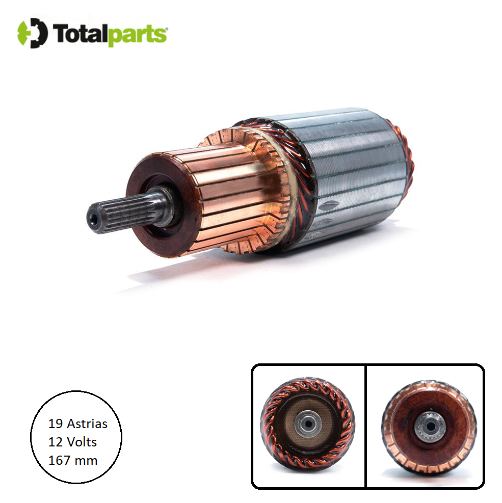 Armadura Para Marcha Nippondenso 12 Volts 19 Astrias Thermoking Isuzu John Deere Hyster Toyota Lexus Caterpillar Carrier Dodge New Holland Toyota Volkswagen