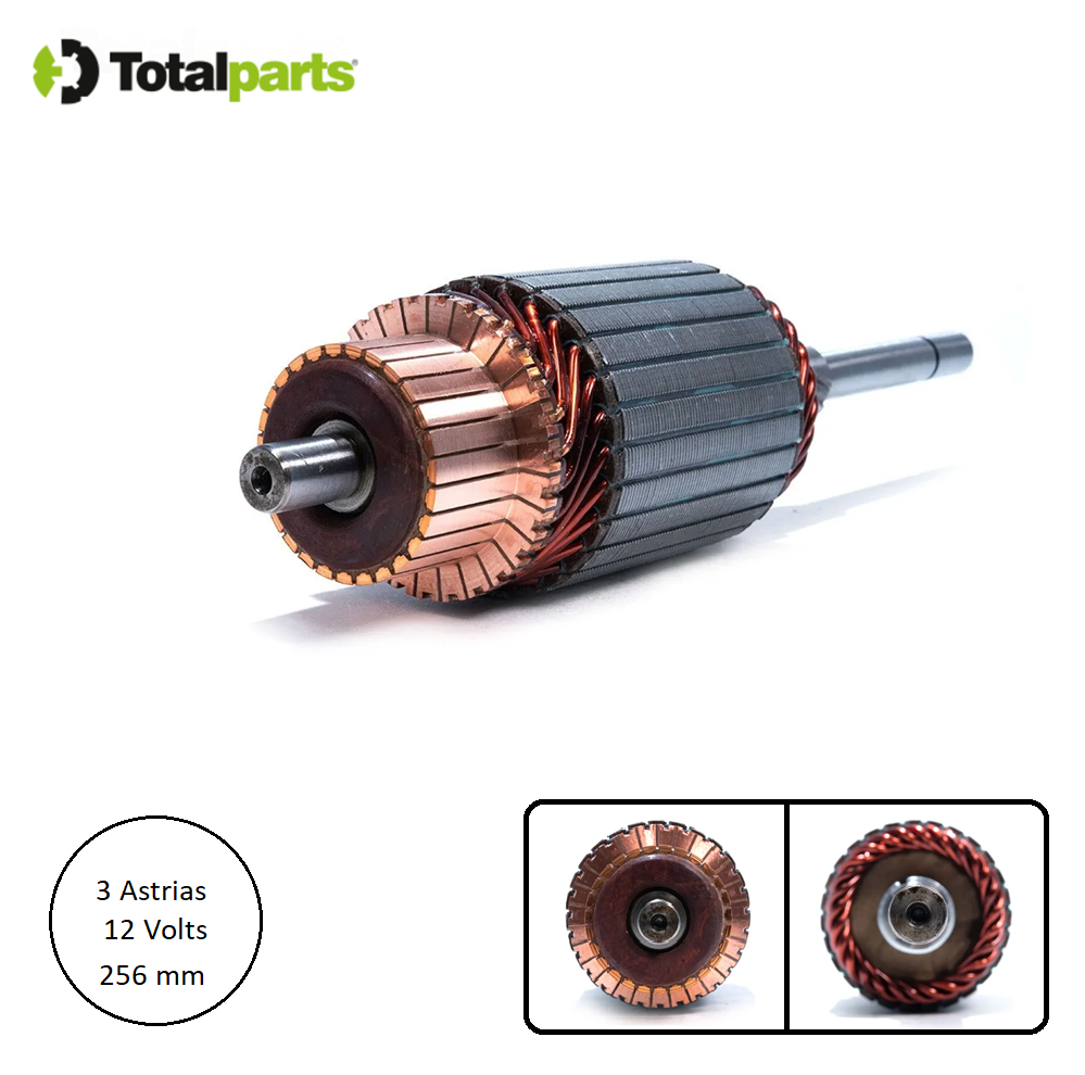 Armadura Para Marcha Delco 12 Volts 3 Astrias Chevrolet Buick Cadillac Gmc Jeep Isuzu Oldsmobile Pontiac ( Para Usar Buje )