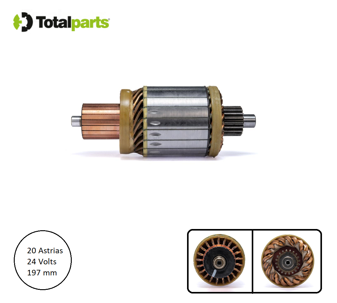 Armadura Para Marcha Delco 24 Volts 20 Astrias Serie 39Mt Case Caterpillar Cummins Kenworth Perkins Mercedes Benz ( 10511750 )