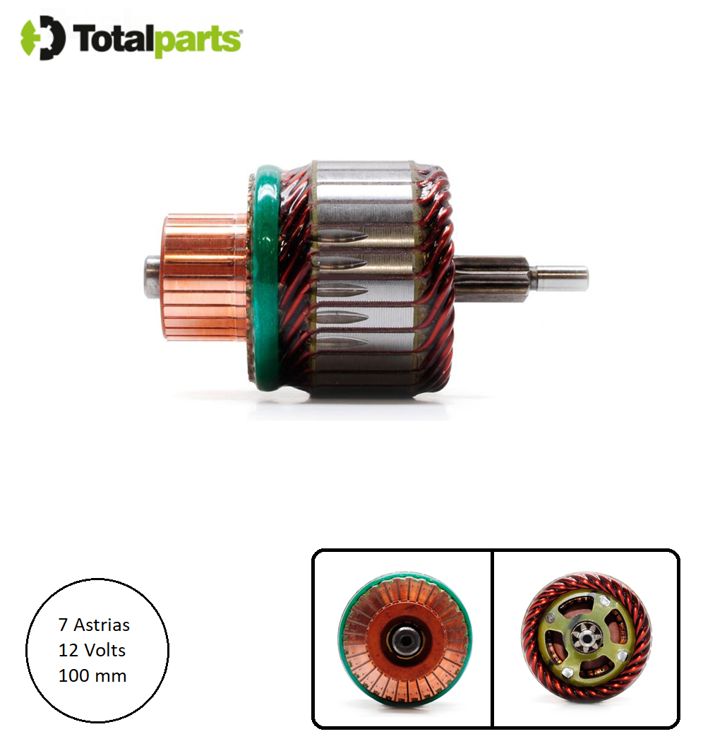 Armadura Para Marcha Mitsubishi 12 Volts 7 Astrias Chrysler Dodge Jeep ( 121 809 34 )