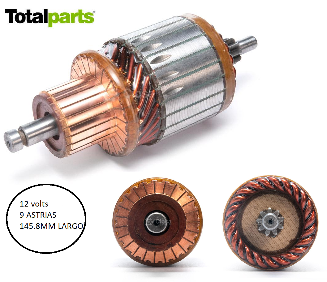 Armadura Para Marcha Bosch 12 Volts 9 Astrias Mercedes Benz Volvo Dodge Porsche Cadillac Volkswagen Audi Chrysler Jeep