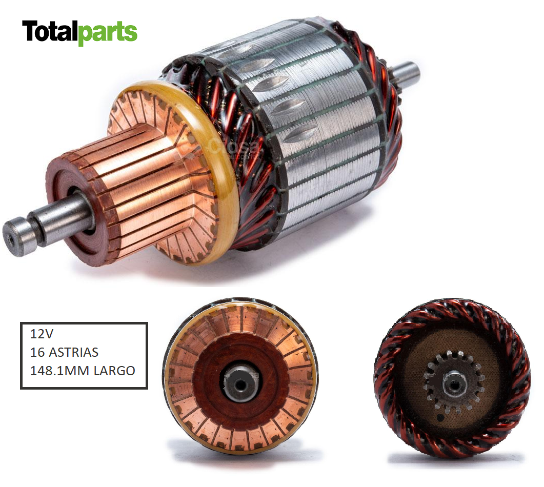 Armadura Para Marcha Bosch 12 Volts 16 Astrias Volkswagen Seat ( Tipo 011 074 )