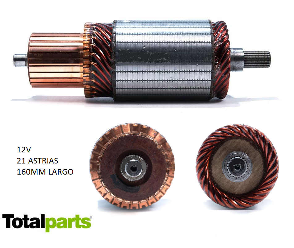 Armadura Para Marcha Nippondenso 12 Volts 21 Astrias Ford Dodge Case Carrier Transicold New Holland Kubota Bob Cat ( 028200-6860 )
